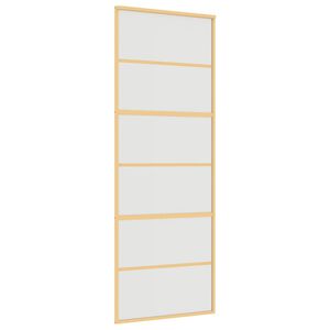vidaXL skyded&oslash;r 76x205 cm matteret sikkerhedsglas og aluminium gylden
