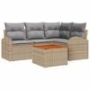 vidaXL Havesofa S&aelig;t 5 stk. Beige polyrattan