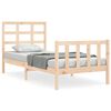 vidaXL sengeramme uden madras 90x200 cm massivt fyrretr&aelig;