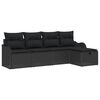 vidaXL Havesofa S&aelig;t 5 stk. Poly rattan