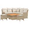 vidaXL M&oslash;bel s&aelig;t 6 stk. Beige og creme PE Rattan