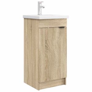 vidaXL Badev&aelig;relsesvask med vask Sonoma-eg 42 x 40 x 84,5 cm