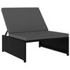 vidaXL liggestole 2 stk. med bord polyrattan sort