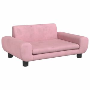 vidaXL sofa til b&oslash;rn 70x45x33 cm velour lyser&oslash;d