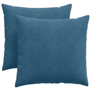 vidaXL Sofapuder 2 pcs Bl&aring; 45 x 45 cm Velourstof