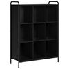 vidaXL Bogskab 57 x 33 x 111 cm Konstrueret tr&aelig; Sort eg