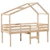 vidaXL højseng med tag 90x190 cm massivt fyrretræ gyldenbrun