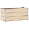 vidaXL Plantekasse Elfenben 100 x 40 x 45 cm St&aring;l