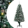vidaXL Kunstigt juletr&aelig; med stativ Gr&oslash;n 180 cm PVC og St&aring;l og Plastik