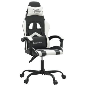 vidaXL gamingstol kunstl&aelig;der sort og hvid
