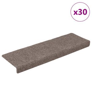 vidaXL trappem&aring;tter selvkl&aelig;bende 30 stk. 65x21x4 cm beige rektangul&aelig;r kant