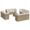 vidaXL sofas&aelig;t til haven 13 dele med hynder polyrattan beige