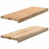 vidaXL vindueskarme 2 stk ubehandlet 70x25x2 cm massivt egetr&aelig;