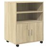 vidaXL rullebord 60x48x81 cm konstrueret tr&aelig; sonoma-eg