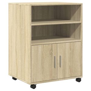 vidaXL rullebord 60x48x81 cm konstrueret tr&aelig; sonoma-eg