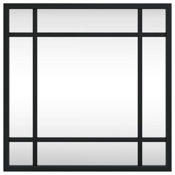 vidaXL vægspejl 30x30 cm firkantet jern sort