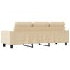 vidaXL 3-personers sofa 180 cm stof cremefarvet