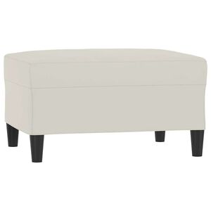 vidaXL fodskammel 70x55x41 cm velour cremefarvet