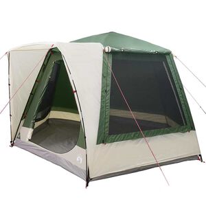 vidaXL Camping telt Hytte med tag Gr&oslash;n 420 x 420 x 227 cm Polyester
