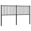 vidaXL udskiftningsgavl 160 cm metal sort