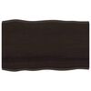 vidaXL bordplade 100x60x2 cm naturlig kant behandlet egetr&aelig; m&oslash;rkebrun