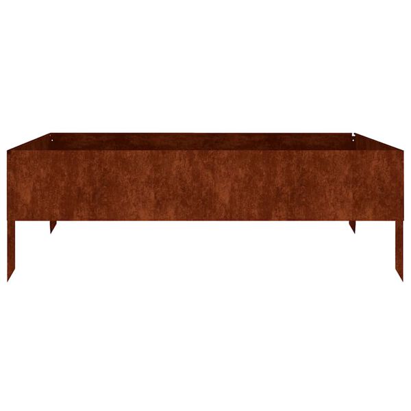 vidaXL h&oslash;jbed 100x100x33,5 cm cortenst&aring;l