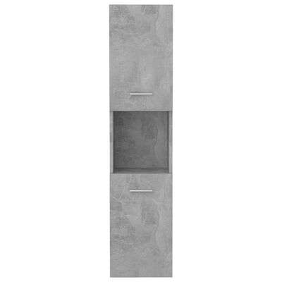 vidaXL badeværelsesskab 30x30x130 cm spånplade betongrå