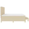 vidaXL Box spring seng med madras Creme 200 x 200 cm Stof