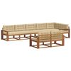 vidaXL Udend&oslash;rs sofagruppe med pude 8 pcs Naturlig og Beige