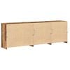vidaXL LED Sideboard Gammelt tr&aelig; 202 x 37 x 67 cm Konstrueret tr&aelig;