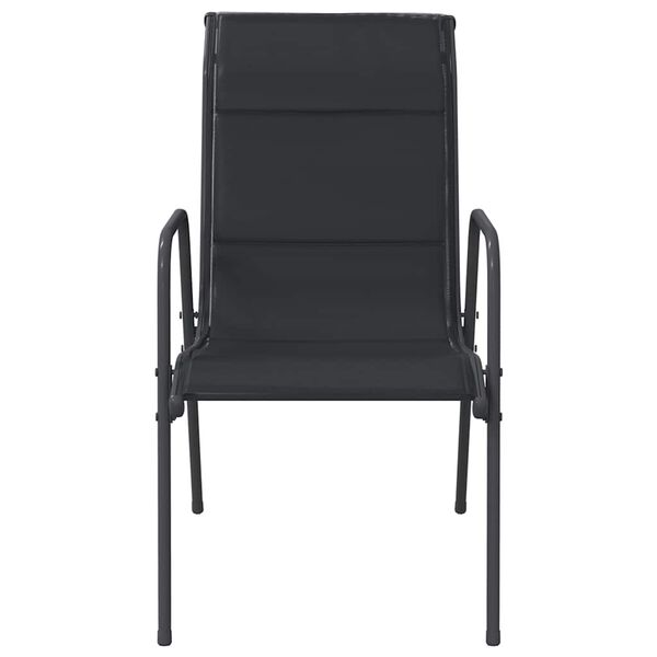 vidaXL havestole 4 stk. st&aring;l og textilene sort