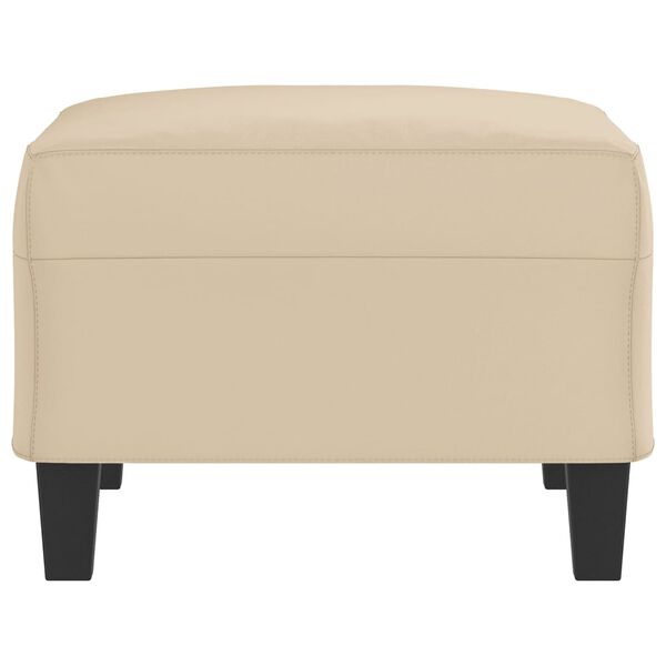 vidaXL fodskammel 70x55x41 cm mikrofiberstof cremefarvet