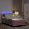 vidaXL LED Box Spring Bed med madras Lyser&oslash;d 100 x 200 cm Fl&oslash;jl