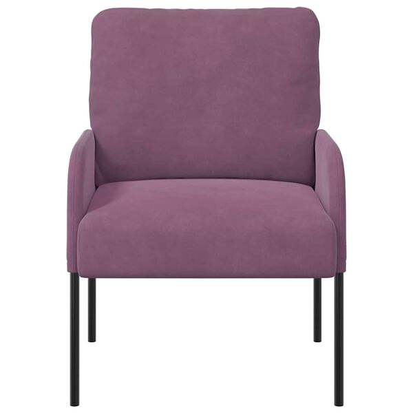 vidaXL Sofaer med pude 55cm Lilla Krydsfin&eacute;r