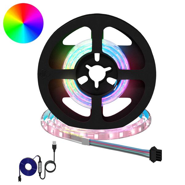 vidaXL LED Strip 4 pcs Sort og Gennemsigtig 40 x 0,8 x 0,3 cm