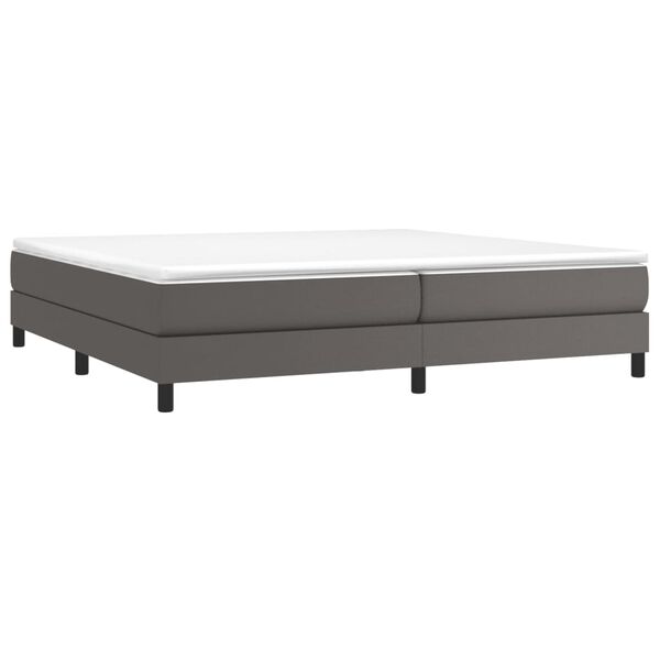 vidaXL Boxspring sengeramme 200x200 cm kunstl&aelig;der gr&aring;