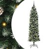 vidaXL Kunstigt slankt juletr&aelig; Gr&oslash;n og Hvid 240 cm