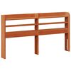 vidaXL Sengestel med hovedg&aelig;rde 2 pcs Voks brun Massivt fyrretr&aelig;
