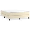 vidaXL Boxspring sengeramme 140x200 cm kunstl&aelig;der cremefarvet