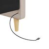 vidaXL daybed med madras og USB 90x200 cm stof cremefarvet