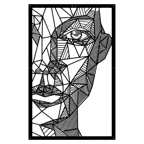 Homemania v&aelig;gdekoration Silhouette 65x100 cm metal sort