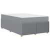 vidaXL Sengestel med madras Lysegr&aring; 120 x 200 cm Stof