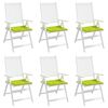 vidaXL hynder til havestol 6 stk. 40x40x4 cm oxfordstof lysegrøn