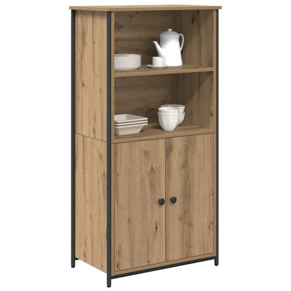 vidaXL Highboard Artisan Egetr&aelig; 62 x 36 x 121,5 cm Konstrueret tr&aelig;