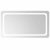 vidaXL LED badev&aelig;relsesspejl Transparent 90 x 50 cm h&aelig;rdet glas