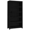 vidaXL bogreol 80x35x154 cm massivt fyrretr&aelig; sort
