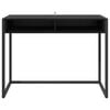 vidaXL Bord med opbevaring Sort eg 100 x 50 x 75 cm Konstrueret tr&aelig;