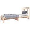 vidaXL daybed med udtræk 2x(90x190) cm massivt fyrretræ