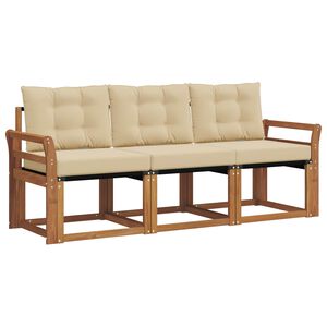 vidaXL Udend&oslash;rs sofagruppe 3 stk. Naturlig og Beige