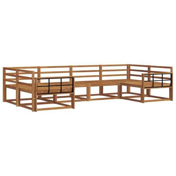 vidaXL Udend&oslash;rs sofagruppe 6 pcs Naturfarvet Massivt Akacietr&aelig;